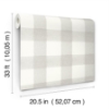 Picture of Thorpe Light Grey Plaid Wallpaper