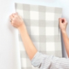 Picture of Thorpe Light Grey Plaid Wallpaper