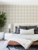 Picture of Thorpe Dove Plaid Wallpaper