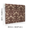 Picture of Edith Burgundy Floral Damask Wallpaper