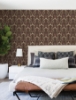 Picture of Edith Burgundy Floral Damask Wallpaper