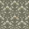 Picture of Edith Green Floral Damask Wallpaper