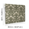 Picture of Edith Green Floral Damask Wallpaper