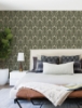 Picture of Edith Green Floral Damask Wallpaper