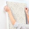 Picture of Edith Neutral Floral Damask Wallpaper