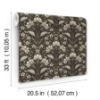 Picture of Edith Black Floral Damask Wallpaper