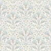 Picture of Edith Light Blue Floral Damask Wallpaper