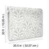 Picture of Edith Light Blue Floral Damask Wallpaper