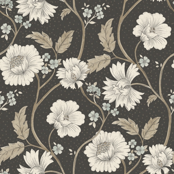 Picture of Hazel Black Floral Trail Wallpaper