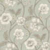 Picture of Hazel Aqua Floral Trail Wallpaper