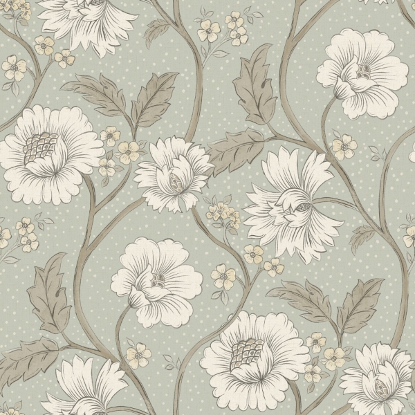 Picture of Hazel Aqua Floral Trail Wallpaper