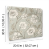 Picture of Hazel Aqua Floral Trail Wallpaper