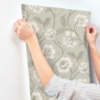 Picture of Hazel Aqua Floral Trail Wallpaper