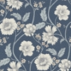 Picture of Hazel Navy Floral Trail Wallpaper