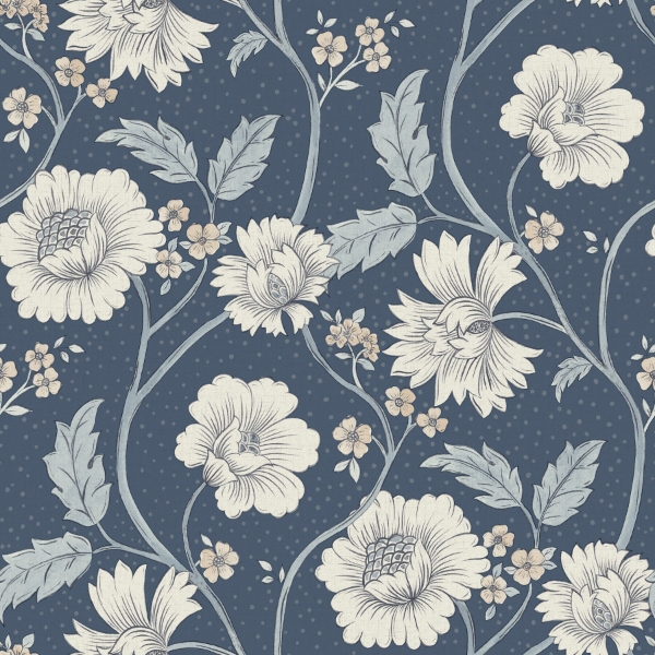 Picture of Hazel Navy Floral Trail Wallpaper