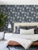 Picture of Hazel Navy Floral Trail Wallpaper