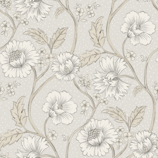 Picture of Hazel Grey Floral Trail Wallpaper