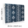Picture of Lenea Navy Floral Stripe Wallpaper