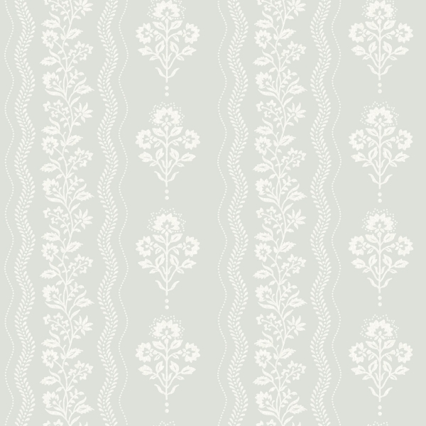 Picture of Lenea Aqua Floral Stripe Wallpaper