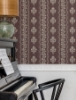 Picture of Lenea Burgundy Floral Stripe Wallpaper