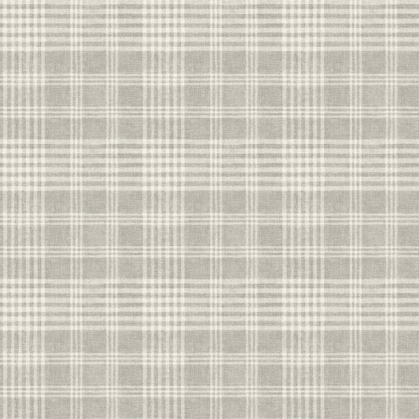 Picture of Perry Grey Plaid Wallpaper