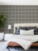 Picture of Perry Black Plaid Wallpaper