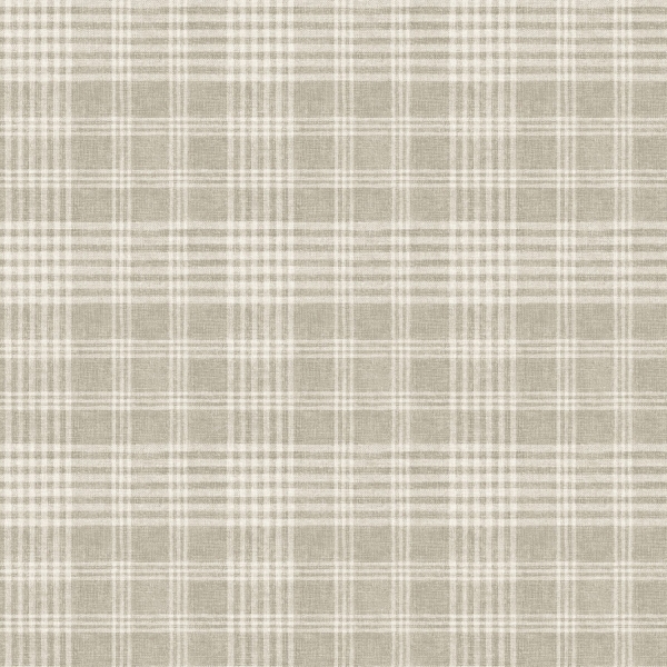 Picture of Perry Taupe Plaid Wallpaper