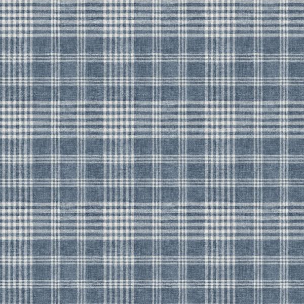 Picture of Perry Dark Blue Plaid Wallpaper