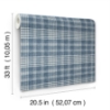 Picture of Perry Dark Blue Plaid Wallpaper