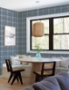 Picture of Perry Dark Blue Plaid Wallpaper