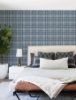 Picture of Perry Dark Blue Plaid Wallpaper