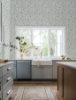 Picture of Darlene Aqua Jacobean Wallpaper