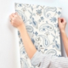 Picture of Darlene Blue Jacobean Wallpaper