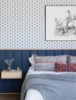 Picture of Hilda Blue Floral Medallion Wallpaper