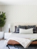 Picture of Hilda Aqua Floral Medallion Wallpaper