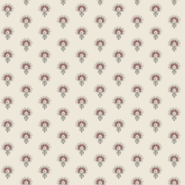 Picture of Hilda Burgundy Floral Medallion Wallpaper