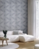 Picture of Etched Reeds Slate Abstract Wallpaper