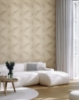 Picture of Etched Reeds Light Brown Abstract Wallpaper