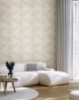 Picture of Etched Reeds Beige Abstract Wallpaper