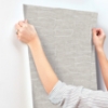 Picture of Sculpted Burlap Grey Textured Wallpaper
