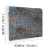 Picture of Catherine Blue Botanical Wallpaper