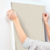 Picture of Egyptian Linen Cream Faux Fabric Wallpaper