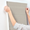 Picture of Fine Silk Taupe Faux Fabric Wallpaper