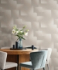 Picture of Silk Madras Beige Abstract Geometric Wallpaper