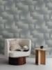 Picture of Silk Madras Slate Abstract Geometric Wallpaper
