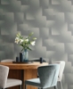 Picture of Silk Madras Slate Abstract Geometric Wallpaper
