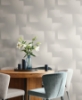 Picture of Silk Madras Light Grey Abstract Geometric Wallpaper