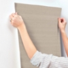 Picture of Fine Silk Light Brown Faux Fabric Wallpaper
