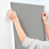 Picture of Georgette Dark Grey Faux Fabric Wallpaper