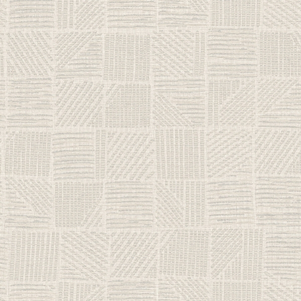 Picture of Chiseled Patchwork Beige Faux Fabric Wallpaper